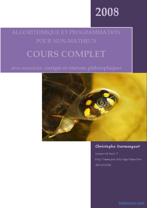 Cours D'algorithmique Et Programmation Pdf