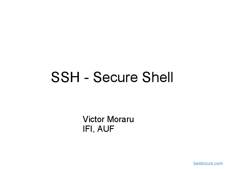 ssh secure shell