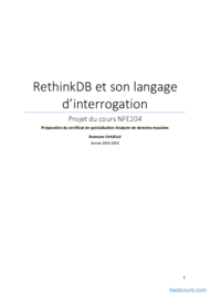 Tutoriel RethinkDB et son langage d’interrogation 1