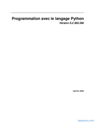 Tutoriel Programmation avec le langage Python 1