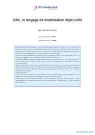 Tutoriel UML, le langage de modélisation objet unifié 1