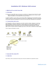 Tutoriel Installation VPN Windows 2003 serveur 1