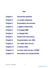 Tutoriel Cours SGBD 1 2