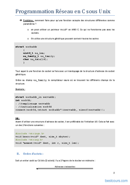 Tutoriel Programmation Réseau en C sous Unix 2