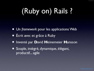 Tutoriel Introduction Ruby on Rails 2