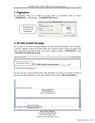 Tutoriel GUIDE Word : MAC 2008 intermédiaire 2