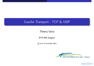 Tutoriel Couche Transport: TCP et UDP 1