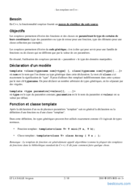 Tutoriel Les templates en C++ 2