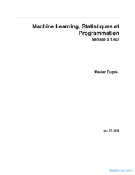 Tutoriel Machine Learning, Statistiques et Programmation 1